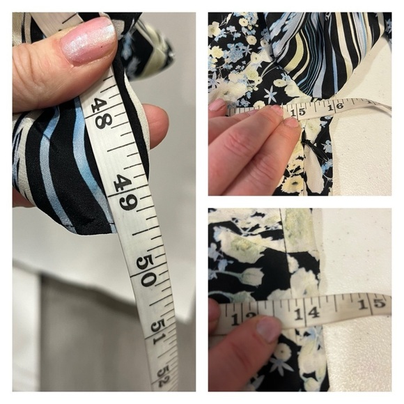 DOROTHY SCHUMACHER Blooming Love Midi Dress Silk Floral Blue White Small NWT - Picture 15 of 16